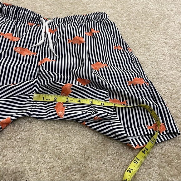 Ted Lapidus Printed Swim Trunks Swimwear Gold Fish Ocean Water Men’s Size Large - Picture 5 of 16